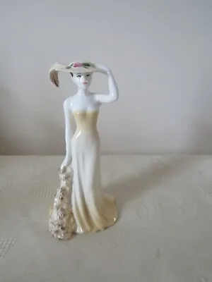 Buy Vintage Coalport China Yellow Dress Lady Figurine Ornament 13cm Tallest • 4.99£