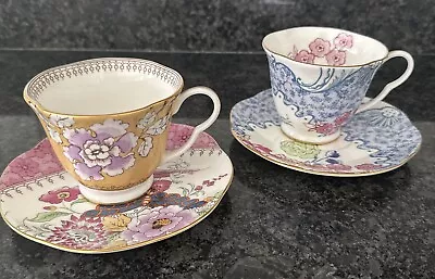 Buy Wedgwood Butterfly Bloom Teacup And Saucer 2  Set NEW Blue , Pink • 90£
