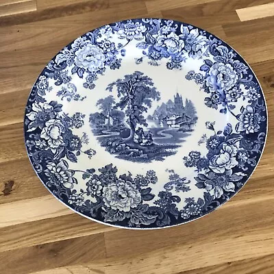 Buy Antique  Allertons Kenilworth Dinner Plate Flow Blue White 9 5/8ths England • 7£