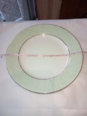 Buy Wedgewood 2761 Green Lattice Dinner Plate Bone China Rare Hard To Find X4 • 30£