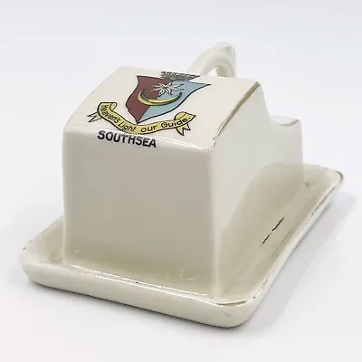 Buy Crested China Model Of One Mould Cheese Dish - Stamped Foreign - Southsea Crest • 4.80£