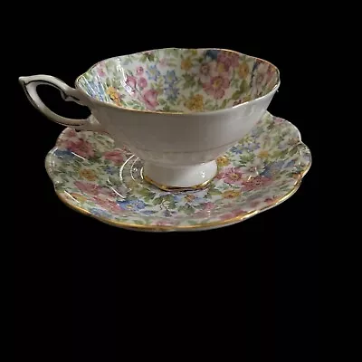 Buy Vintage Royal Standard Fine Bone China England Floral Tea Cup And Saucer • 28.30£