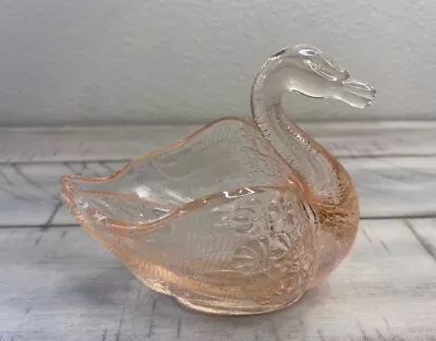 Buy Vintage Pink Imperial Glass Swan Candle Holder/Trinket Dish Figurine • 7.59£