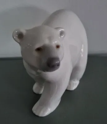 Buy Lladro Attentive Polar Bear #1207 Figurine Immaculate • 29.99£
