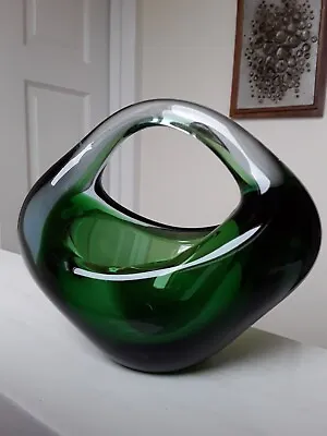 Buy Vintage Art Glass Vase Bowl Mid Century Czech Retro Skrdlovice Jan Beránek  MCM • 25£