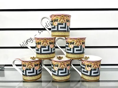 Buy Prestige Pink Coffee Mug Set Of 6 Fine Bone China Tea Coffee • 49.99£