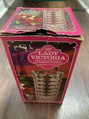 Buy Lady Victoria Fine Crystal Stemware Chantelle Pattern Flower Vase • 15.37£