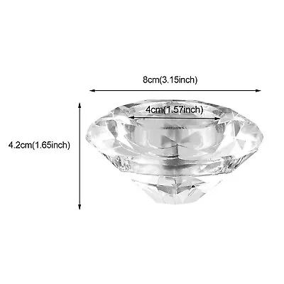 Buy Crystal Tea Candle Holders Diamond Shape Tea Light Holder Wedding Tealight Stand • 10.25£