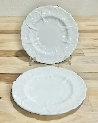 Buy Coalport White Countryware Bone China England Cabbage Leaf Bread & Butter Plates • 33.75£