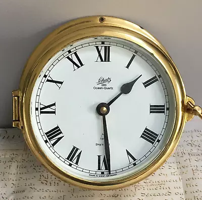 Buy West German Schatz Brass 1881 Ocean Quartz Bell Ships Clock Wall Clock • 45£
