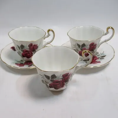 Buy Royal Adderley Rose Design Tea Cup & Saucer 5-Piece Set Fine Bone China Deco • 24.99£