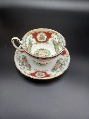 Buy Foley Bone China Broadway Cup & Saucer Set Cherry, Floral Bird Made In England • 14.19£