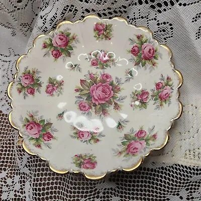 Buy Vtg La Rosa  Longton James Kent Harmony Rose Dish Bowl Pink Flowers 7  • 14.24£