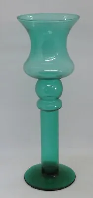 Buy . Green Glass Vintage Victorian Antique Tall Floating Candle Holder Candlestick • 45£