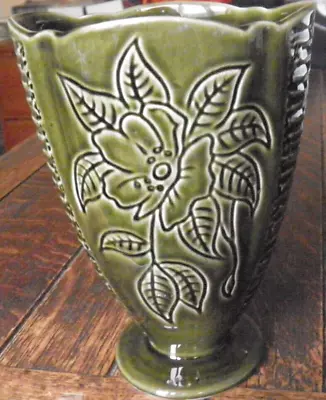 Buy Royal Winton Vintage Tobago Vase In Dark Green VGC • 6.99£
