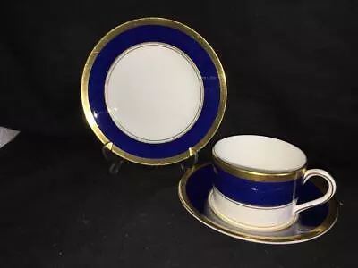Buy Coalport Vintage Trio Coffee Tea Athlone Blue 1980s Gold Blue Cobalt (a) • 7.99£