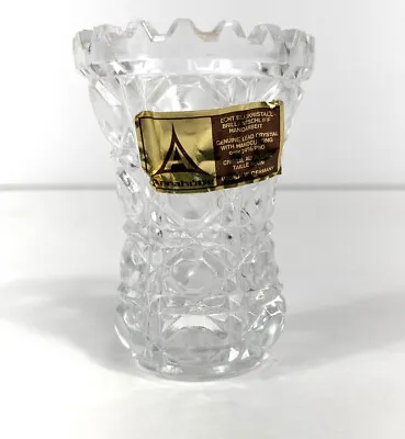 Buy VTG Anna Hutte Echt Bleikristall 24% Lead Crystal Vase Toothpick West Germany • 17.98£