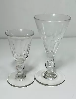 Buy Pair Victorian Drinkware Toast Glass Sherry Glasses Antique 19th Century • 10£