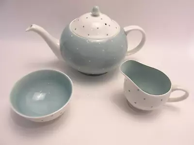 Buy Susie Cooper Teapot, Milk Jug & Sugar Bowl.Polka Dot Design • 20£