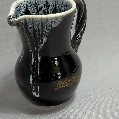 Buy Stunning Vintage Vallauris France Sille Art Pottery Small Black High Gloss Jug • 36.13£