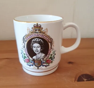 Buy Poole Pottery Queens Silver Jubilee Mug 1952- 1977 • 3.50£