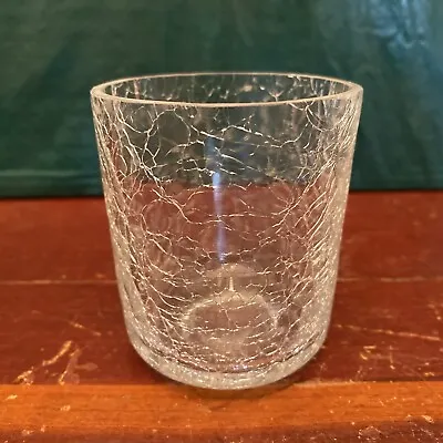 Buy MCM Cracked Glass Cocktail Glass Vase Candle Holder Great For Small Succulents • 14.48£