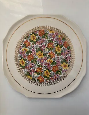 Buy Lord Nelson Ware England “Country Lane” 3346 Vintage Floral Cake Serving Plate • 11.49£