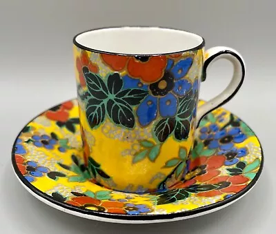 Buy Newport Pottery Poppy Chintz Pattern Coffee Can & Saucer. • 14.99£