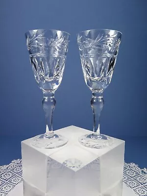 Buy Beautiful Pair Of Rare Vintage Stuart Crystal Liqueur Glasses Edwardian Pattern • 42£