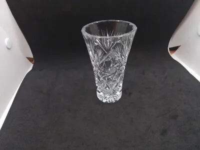 Buy Beautiful Crystal Clear Diamond Lead Crystal Glass Vase 4  • 10.48£