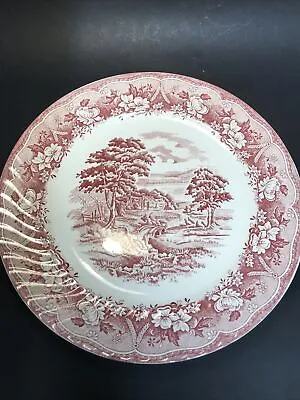 Buy Vintage  Barratts Old Castle Pink & White Serving Plate Platter 35cm Diameter • 11£