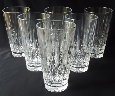 Buy 6 Elegant Godinger 'caitlin' Heavy Cut Crystal Highball Tumbler Glasses 6-1/2  T • 80.42£