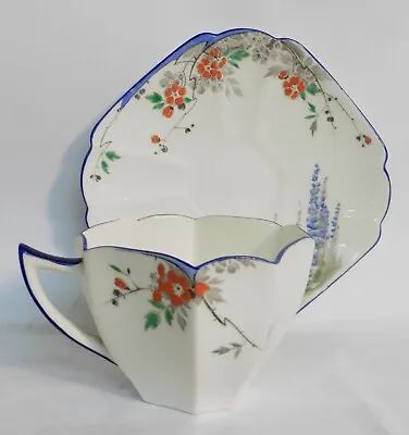Buy Shelley China Queen Anne  Hollyhock & Blossom Garden  Tea Cup & Saucer, 11668 • 19.99£