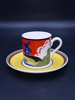 Buy Wedgwood Clarice Cliff Café Chic Collection Windmill Demitasse Coffee Cup&Saucer • 39.90£