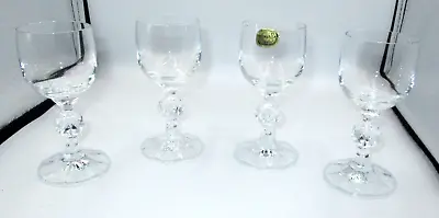 Buy Vintage Claudia Crystal Cordials Glasses Set Of 4 Bohemian Czech • 15.20£