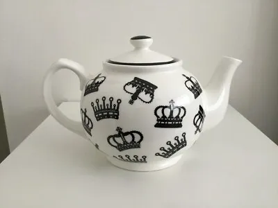 Buy Queens Silhouette Crowns Fine China Teapot 1.1L White • 14.99£
