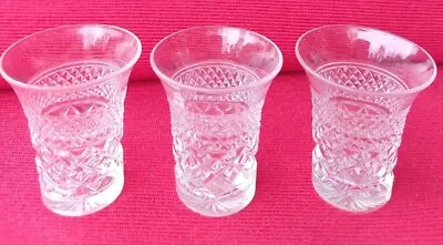 Buy 3 BRAEMAR Vintage Stuart Crystal Shot Liqueur Glasses • 78£