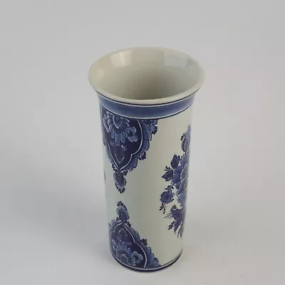 Buy Noble Delft Blue Holland Ceramic Vase, Cylinder Shape, Hand Painted, Approx. 19 Cm High • 20.51£