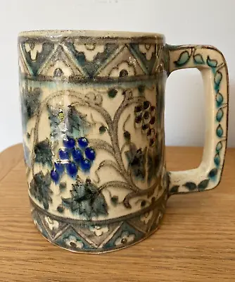 Buy Iznik Glazed Tankard  Decorated With Vines And Leaves, Within A Geometric Border • 132£