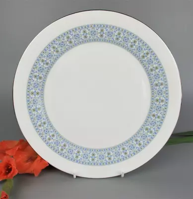 Buy Royal Doulton Dinner Plate  Counterpoint . Blue White Bone China. Vintage. 10.5  • 10.99£