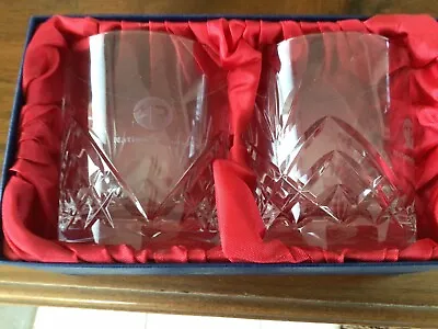 Buy Vintage Lead Crystal Whisky Tumbler Glasses Engraved National Power  Never Used • 11£