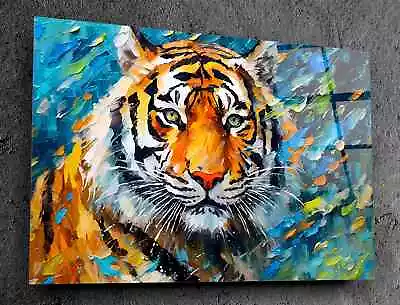 Buy Powerful Tiger 3D Effect Wall Art Acrylic Glass Unique Design Home Decor Office • 435£
