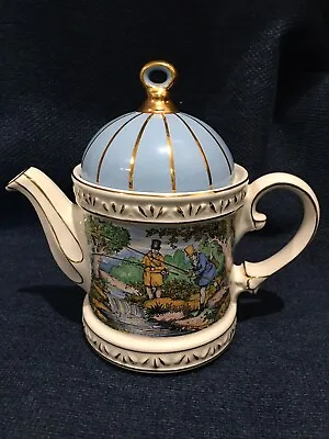 Buy Sadler Vintage Sporting Scenes Of 18th Century Fishing Teapot Domed Lid England • 23.98£