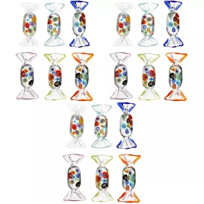 Buy  18 Pcs Glass Sweets Ornament Adornment Wedding Table Decor Candy Child Desktop • 21.79£
