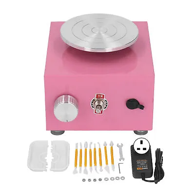 Buy Kids Pottery Machine Mini Pottery Wheel Stable Turntable 100-240V For Pottery • 29.34£