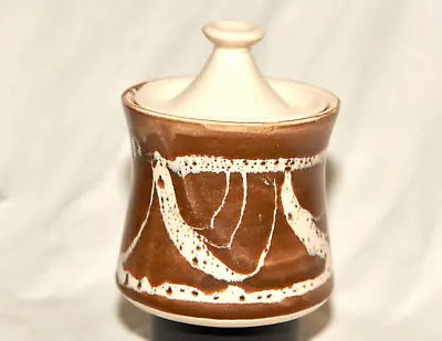Buy Aviemore Storage Pottery Pot With Lid Brown Tones • 18£
