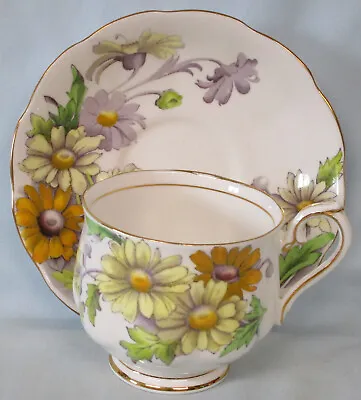 Buy Royal Albert Flower Of The Month Hampton Shaped Cup & Saucer #4 Daisy • 23.74£