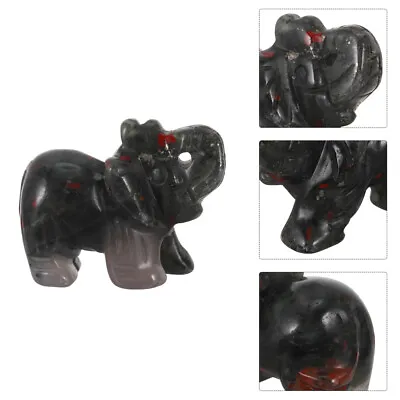 Buy  Elephant Ornaments Aventurine Jade Crystal Statue Elephants Miniature Figurines • 10.85£