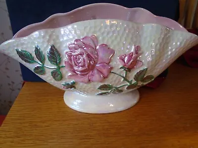 Buy Vintage Maling Mantle Vase  Pink Lustre Ware Art Deco Style Shell Flower Vase • 15.99£