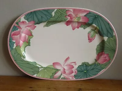 Buy Villeroy Boch Jade Pattern Oval Plate Pretty Pink Green Floral • 15£